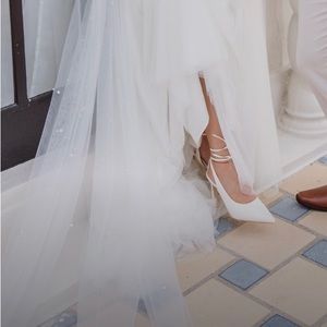 White wedding shoes